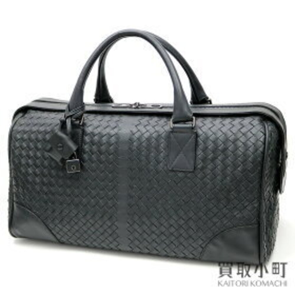 Bottega Veneta Nero Black Intrecciato Duffle Bag Black Calfskin